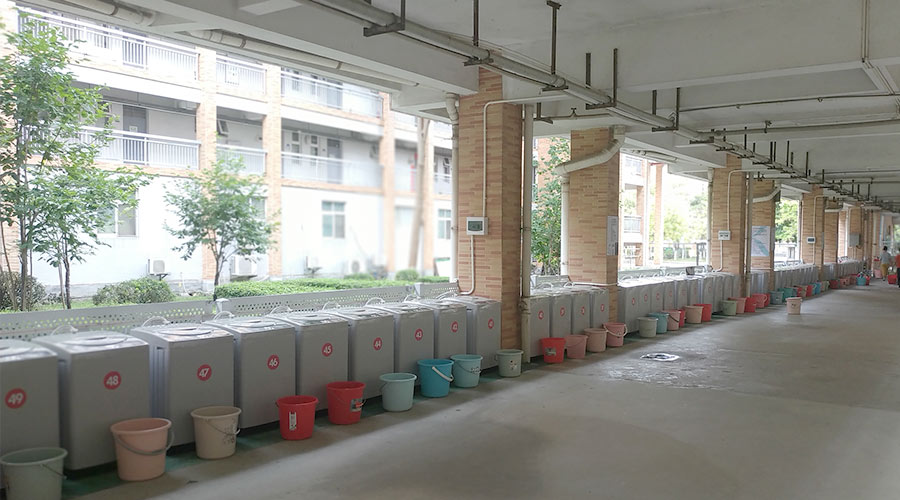 好評度高！江門(mén)一中學(xué)校又雙叒續單金環(huán)電器共享洗衣機