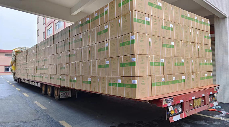 場(chǎng)面壯觀(guān)！國內某知名品牌客戶(hù)2000臺波輪洗衣機高效裝柜完畢