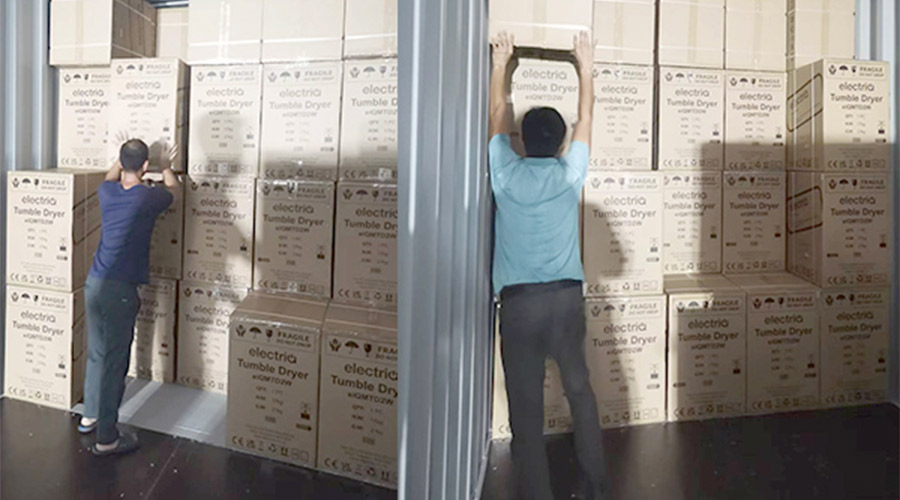 講效率！快速完成英國客戶(hù)Electriq衣物烘干機裝柜出貨任務(wù)