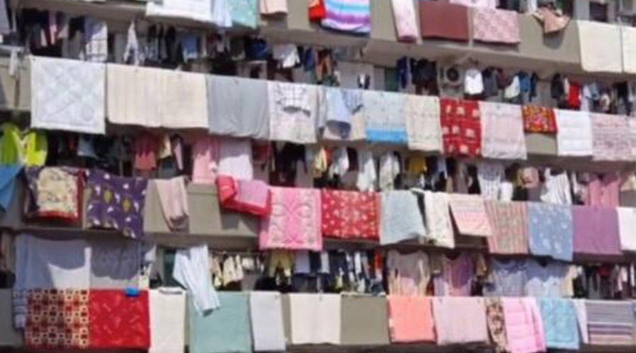 學(xué)?，F曬被大場(chǎng)面！滾筒衣服烘干機即烘即干大件棉被 便捷好用