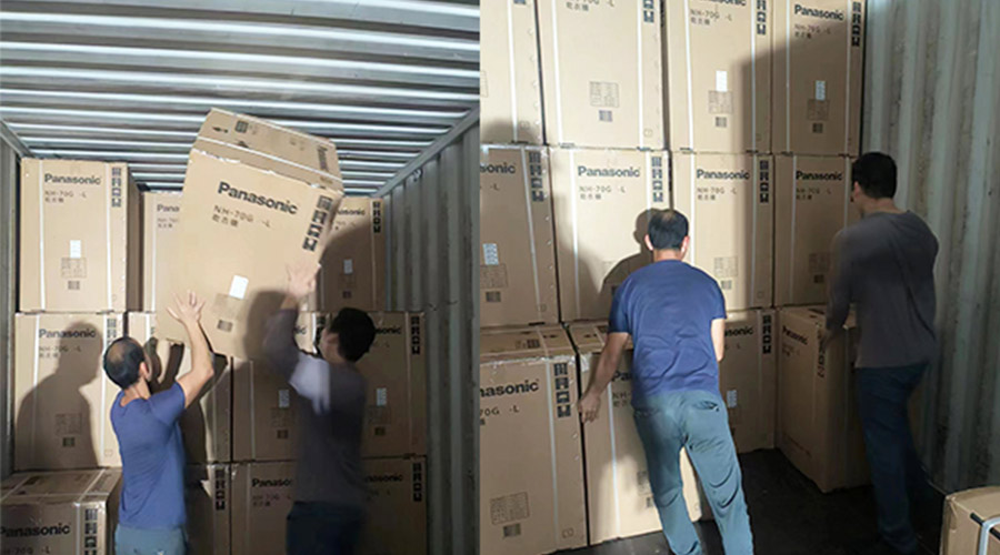 春節放假沖刺！加速度完成客戶(hù)松下衣物烘干機裝柜發(fā)貨
